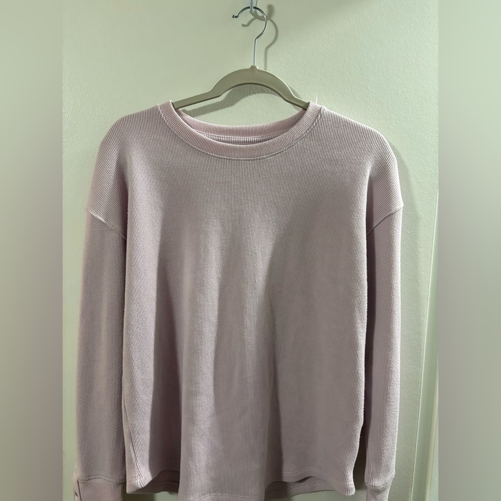 Sonoma Light Pink Ribbed Knit Top